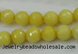 CCN2256 15.5 inches 10mm faceted round candy jade beads wholesale