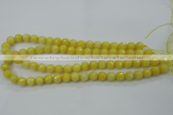 CCN2256 15.5 inches 10mm faceted round candy jade beads wholesale