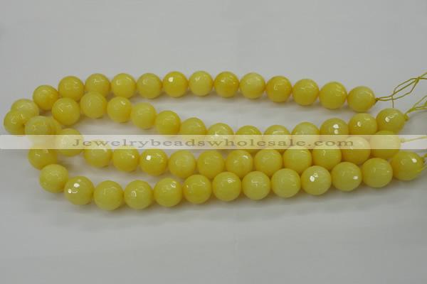 CCN2257 15.5 inches 12mm faceted round candy jade beads wholesale