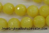 CCN2258 15.5 inches 14mm faceted round candy jade beads wholesale