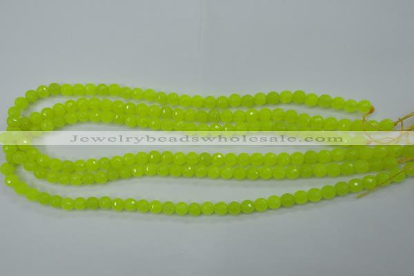 CCN2262 15.5 inches 6mm faceted round candy jade beads wholesale