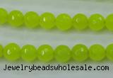 CCN2263 15.5 inches 8mm faceted round candy jade beads wholesale