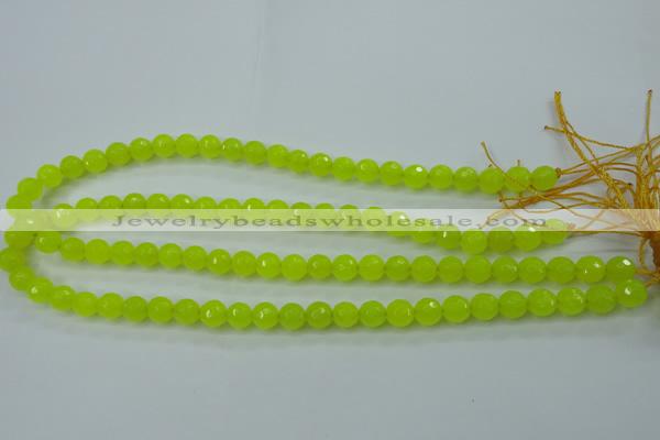 CCN2263 15.5 inches 8mm faceted round candy jade beads wholesale