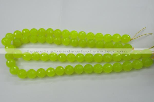 CCN2265 15.5 inches 12mm faceted round candy jade beads wholesale