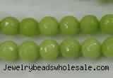 CCN2273 15.5 inches 10mm faceted round candy jade beads wholesale