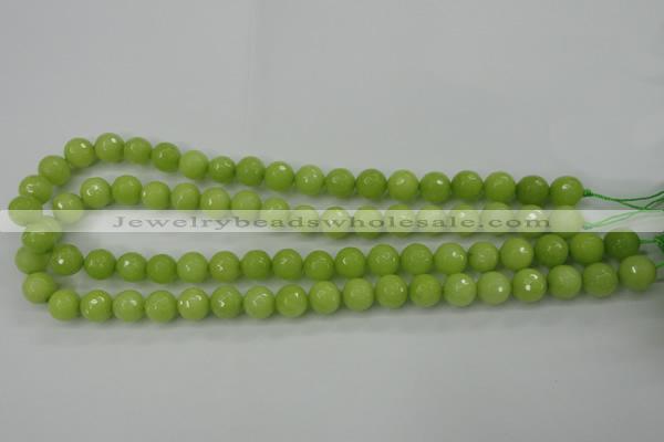 CCN2273 15.5 inches 10mm faceted round candy jade beads wholesale