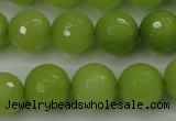 CCN2275 15.5 inches 14mm faceted round candy jade beads wholesale