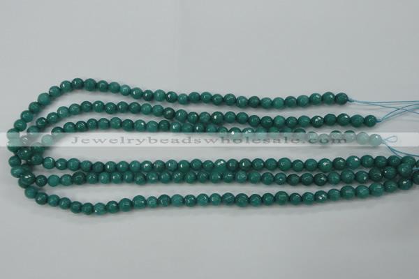 CCN2279 15.5 inches 6mm faceted round candy jade beads wholesale