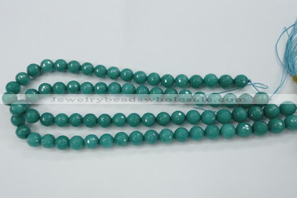 CCN2281 15.5 inches 10mm faceted round candy jade beads wholesale