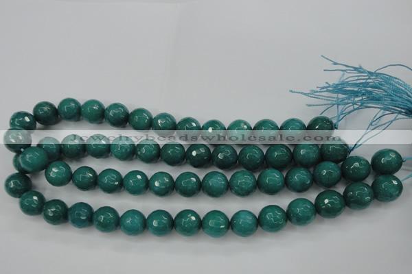 CCN2283 15.5 inches 14mm faceted round candy jade beads wholesale