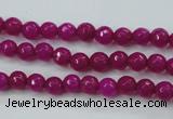 CCN2293 15.5 inches 4mm faceted round candy jade beads wholesale