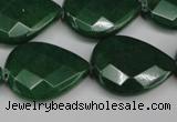 CCN2332 15.5 inches 18*25mm faceted flat teardrop candy jade beads