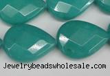 CCN2333 15.5 inches 18*25mm faceted flat teardrop candy jade beads