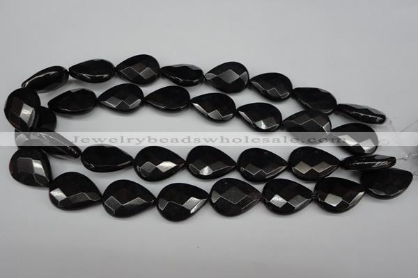 CCN2336 15.5 inches 18*25mm faceted flat teardrop candy jade beads