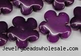 CCN2345 15.5 inches 20mm carved flower candy jade beads wholesale