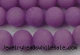 CCN2402 15.5 inches 4mm round matte candy jade beads wholesale