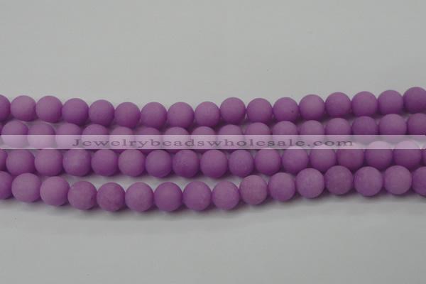 CCN2402 15.5 inches 4mm round matte candy jade beads wholesale