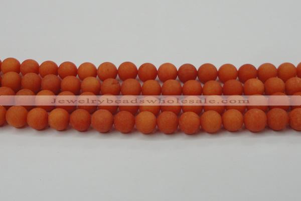 CCN2407 15.5 inches 4mm round matte candy jade beads wholesale