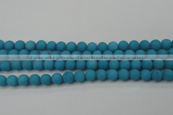 CCN2411 15.5 inches 4mm round matte candy jade beads wholesale