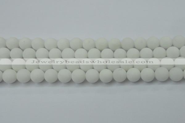 CCN2500 15.5 inches 14mm round matte candy jade beads wholesale