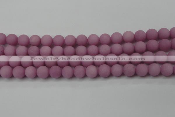 CCN2503 15.5 inches 14mm round matte candy jade beads wholesale