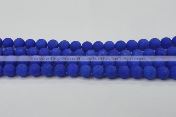 CCN2513 15.5 inches 14mm round matte candy jade beads wholesale