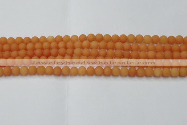 CCN2516 15.5 inches 6mm round matte candy jade beads wholesale