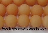 CCN2520 15.5 inches 14mm round matte candy jade beads wholesale