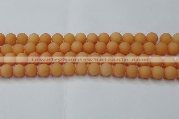 CCN2520 15.5 inches 14mm round matte candy jade beads wholesale