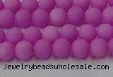 CCN2522 15.5 inches 4mm round matte candy jade beads wholesale