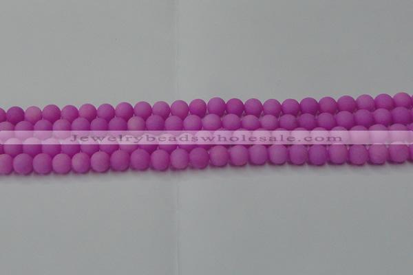 CCN2523 15.5 inches 6mm round matte candy jade beads wholesale