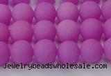 CCN2525 15.5 inches 10mm round matte candy jade beads wholesale