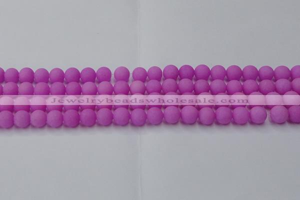 CCN2525 15.5 inches 10mm round matte candy jade beads wholesale