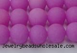 CCN2526 15.5 inches 12mm round matte candy jade beads wholesale