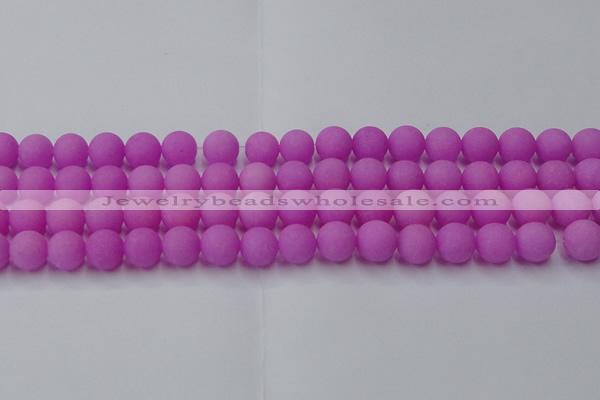 CCN2526 15.5 inches 12mm round matte candy jade beads wholesale