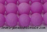 CCN2527 15.5 inches 14mm round matte candy jade beads wholesale