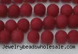 CCN2530 15.5 inches 6mm round matte candy jade beads wholesale