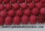 CCN2531 15.5 inches 8mm round matte candy jade beads wholesale