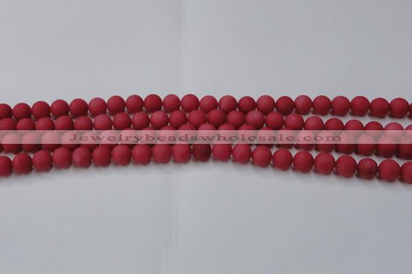 CCN2531 15.5 inches 8mm round matte candy jade beads wholesale