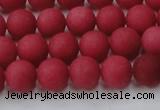 CCN2532 15.5 inches 10mm round matte candy jade beads wholesale