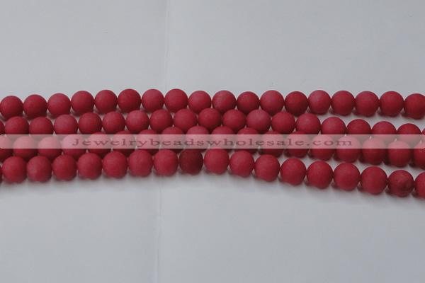 CCN2533 15.5 inches 12mm round matte candy jade beads wholesale