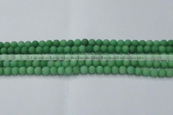 CCN2537 15.5 inches 6mm round matte candy jade beads wholesale