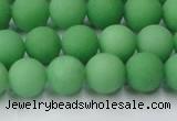 CCN2539 15.5 inches 10mm round matte candy jade beads wholesale