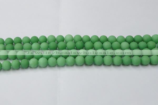 CCN2539 15.5 inches 10mm round matte candy jade beads wholesale