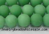 CCN2541 15.5 inches 14mm round matte candy jade beads wholesale