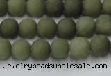 CCN2544 15.5 inches 6mm round matte candy jade beads wholesale