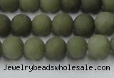 CCN2545 15.5 inches 8mm round matte candy jade beads wholesale