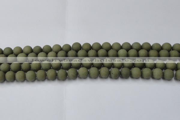 CCN2546 15.5 inches 10mm round matte candy jade beads wholesale