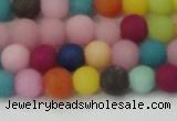 CCN2552 15.5 inches 6mm round mixed color matte candy jade beads