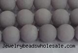 CCN2582 15.5 inches 8mm round matte candy jade beads wholesale